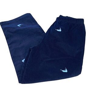 Luigi Kids 100% Cotton Elastic Waist Embroidered Corduroy Pants Cape‎ Cod Blue 7